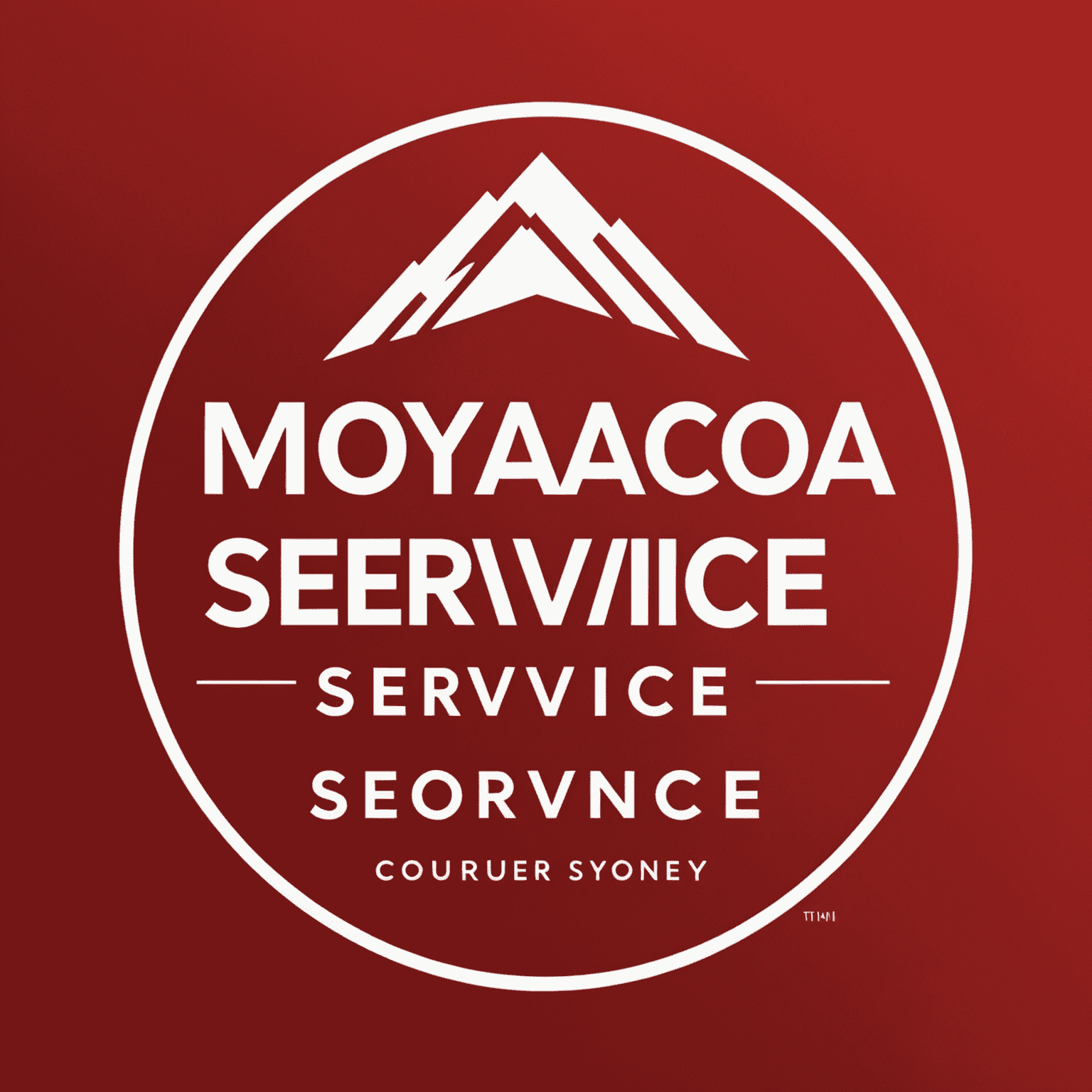 Moyacoolservice logosu - kırmızı arka plan üzerinde beyaz yazı ile kurye hizmeti şirket adı