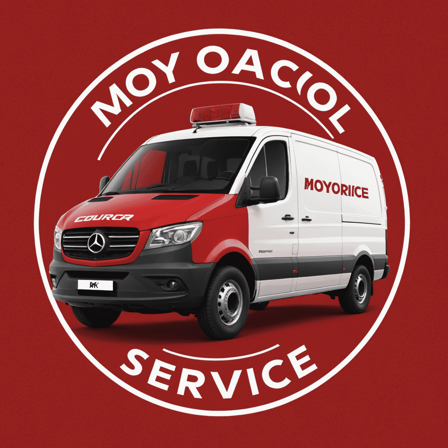 Moyacoolservice logosu - kırmızı arka plan üzerinde beyaz yazı ile kurye hizmeti şirket adı